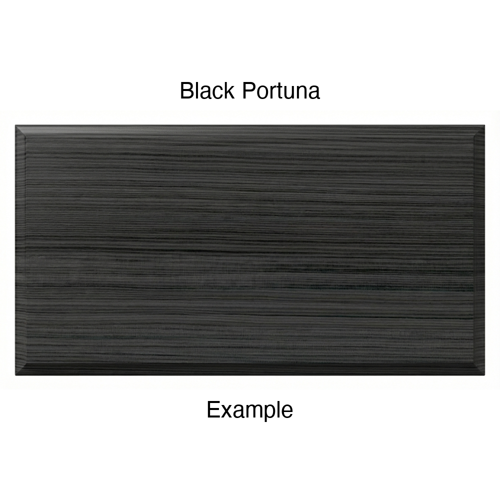FC714 Thermofoil Drawer Front, Solid, in Black Portuna