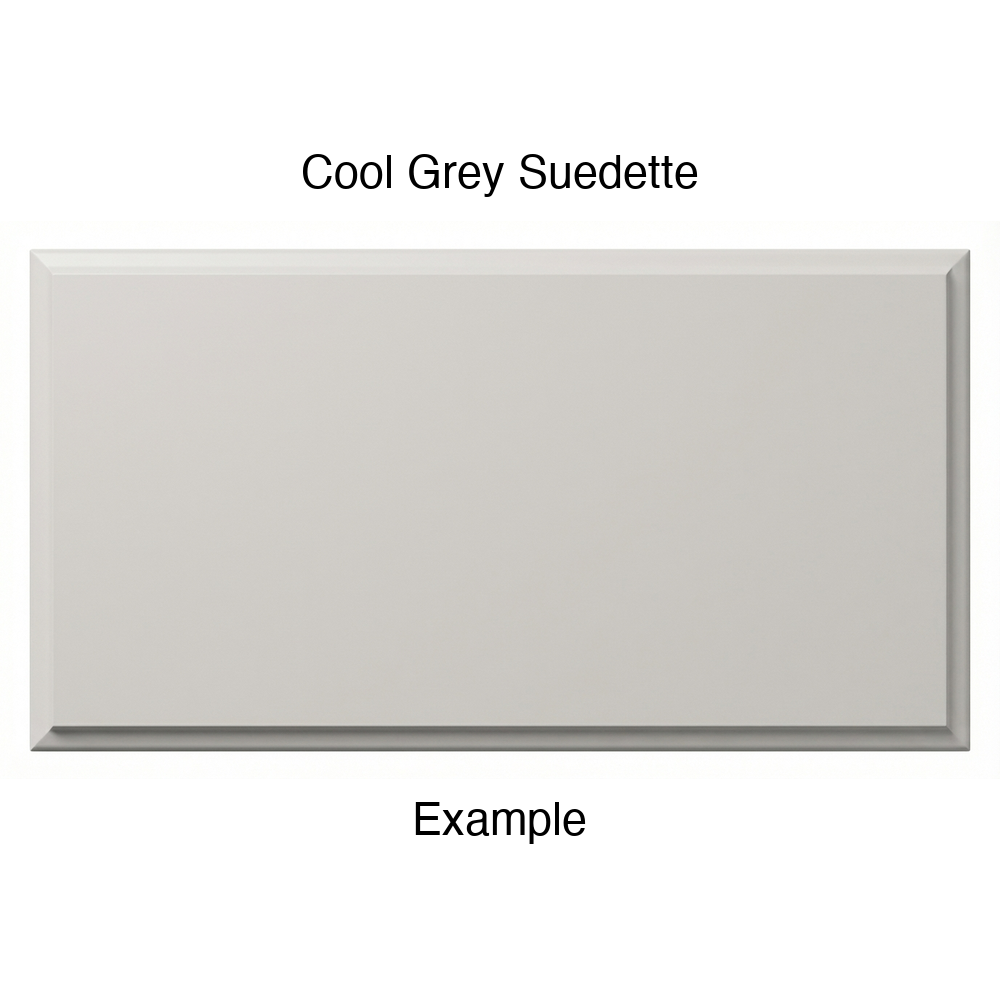 FC714 Thermofoil Drawer Front, Solid, in Cool Grey Suedette