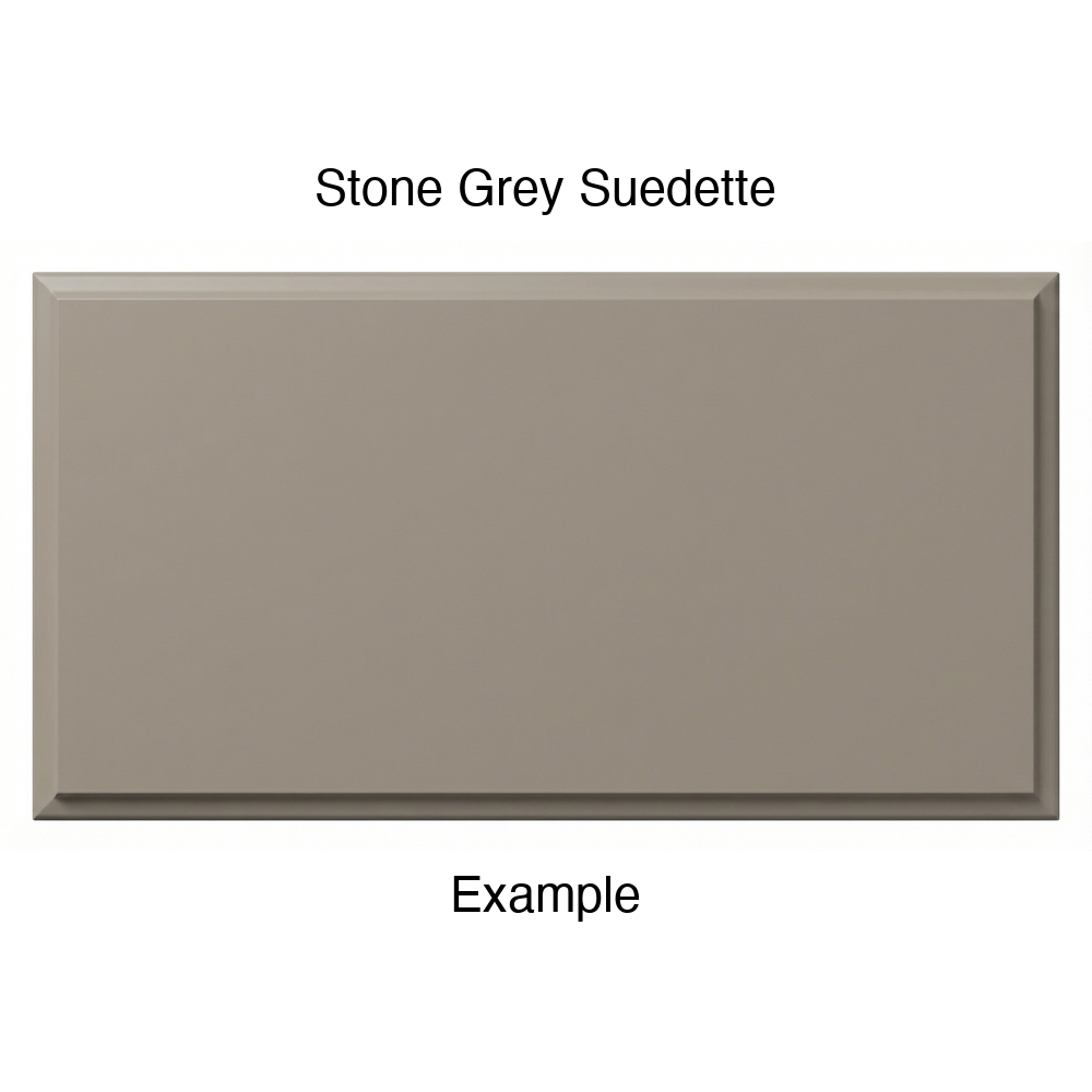 FC714 Thermofoil Drawer Front, Solid, in Stone Grey Suedette