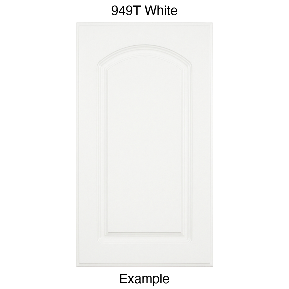 FC716 Arched Raised Panel Thermofoil Cabinet Door in 949T White