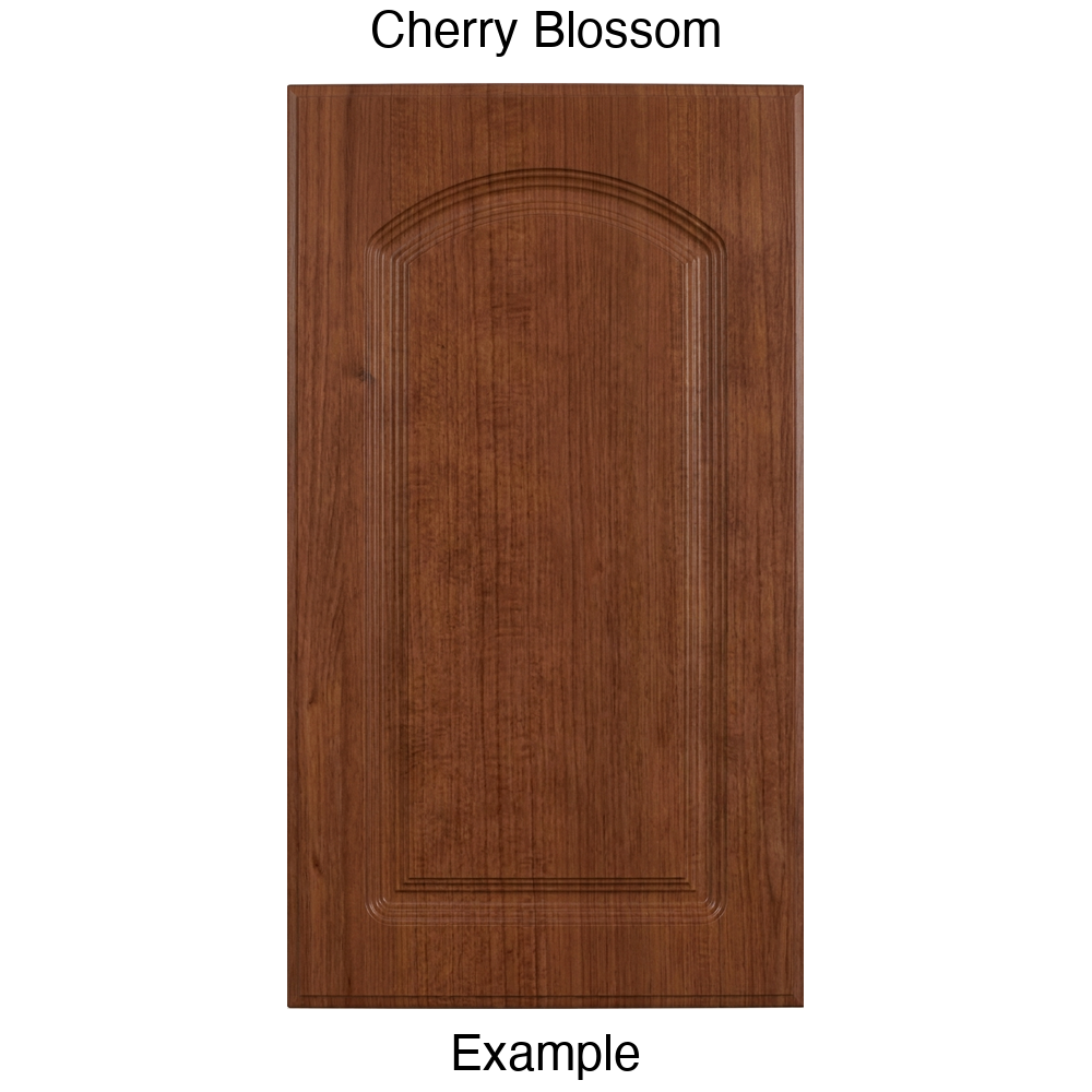FC716 Arched Raised Panel Thermofoil Cabinet Door in Cherry Blossom