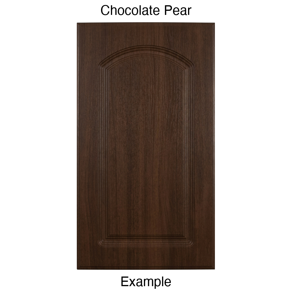 FC716 Arched Raised Panel Thermofoil Cabinet Door in Chocolate Pear