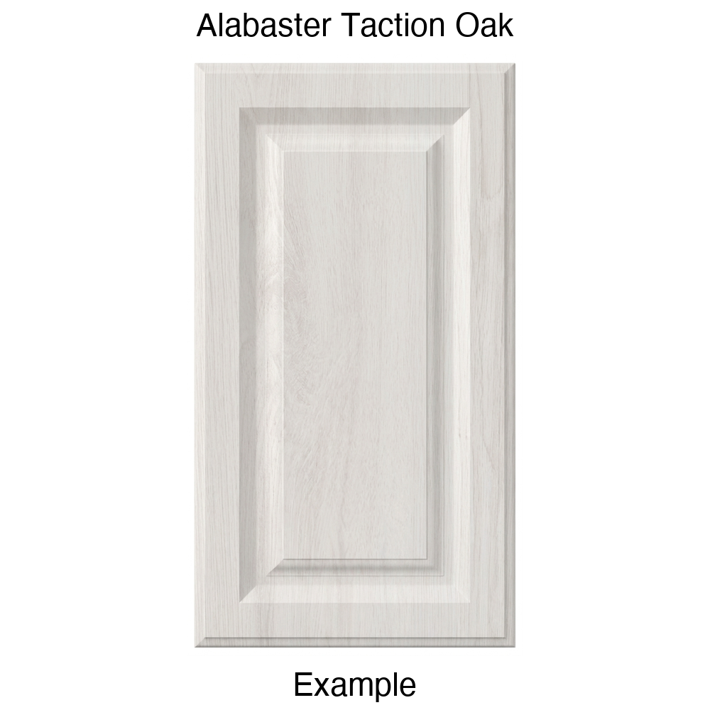 FR556 Raised Panel Thermofoil Cabinet Door in Alabaster Taction Oak