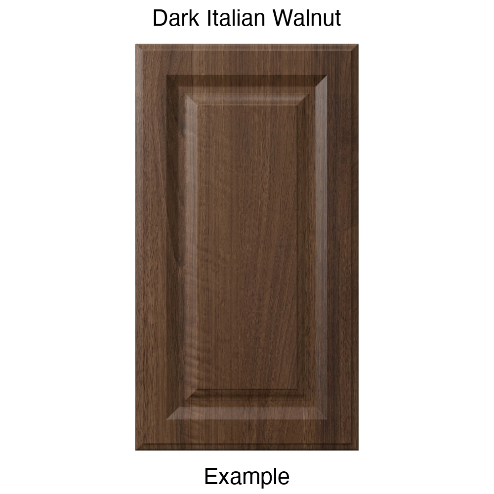FR556 Raised Panel Thermofoil Cabinet Door in Dark Italian Walnut