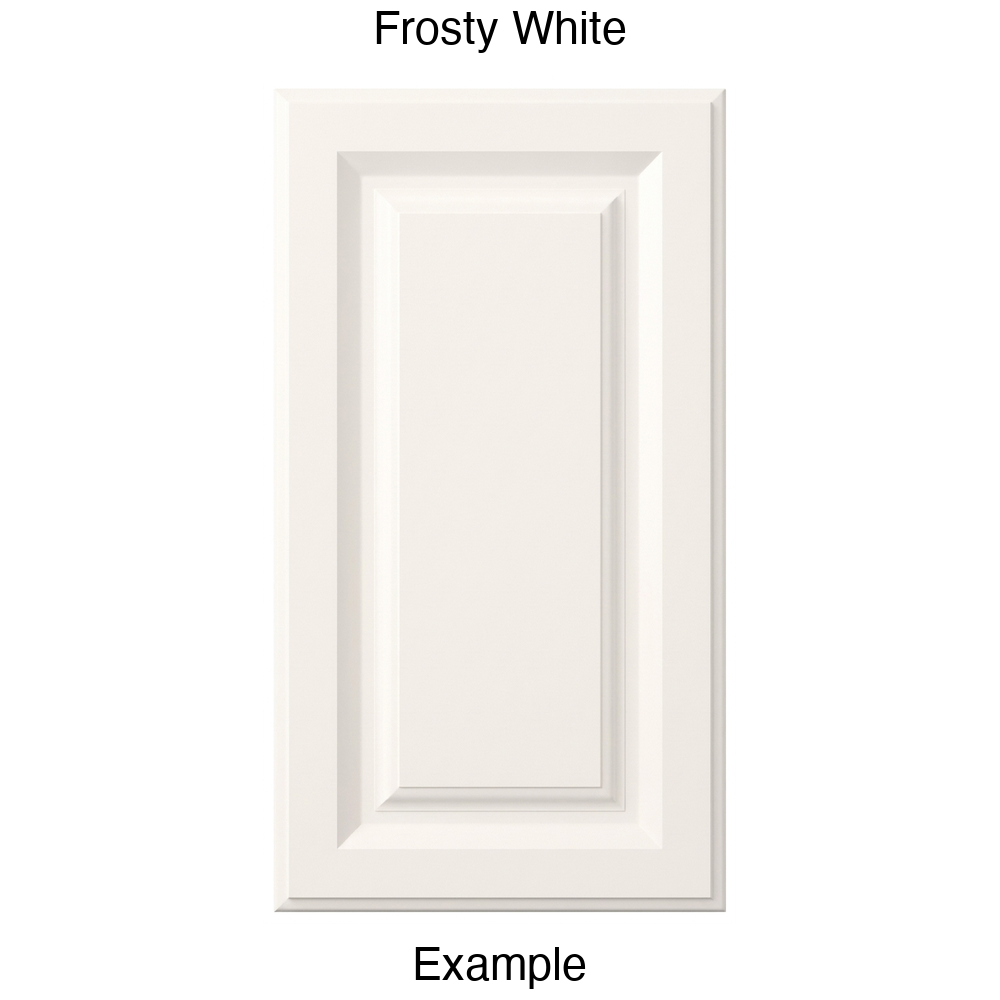 FR556 Raised Panel Thermofoil Cabinet Door in Frosty White