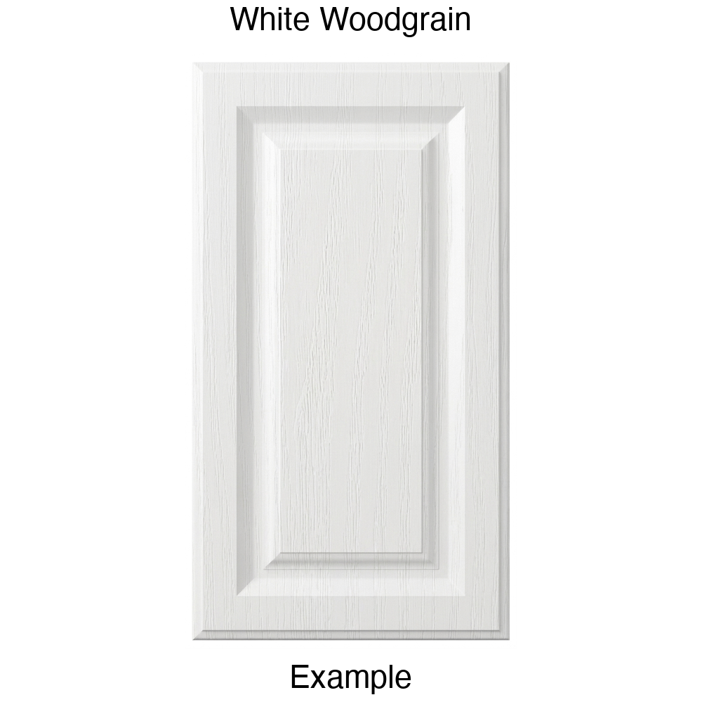 FR556 Raised Panel Thermofoil Cabinet Door in White Woodgrain