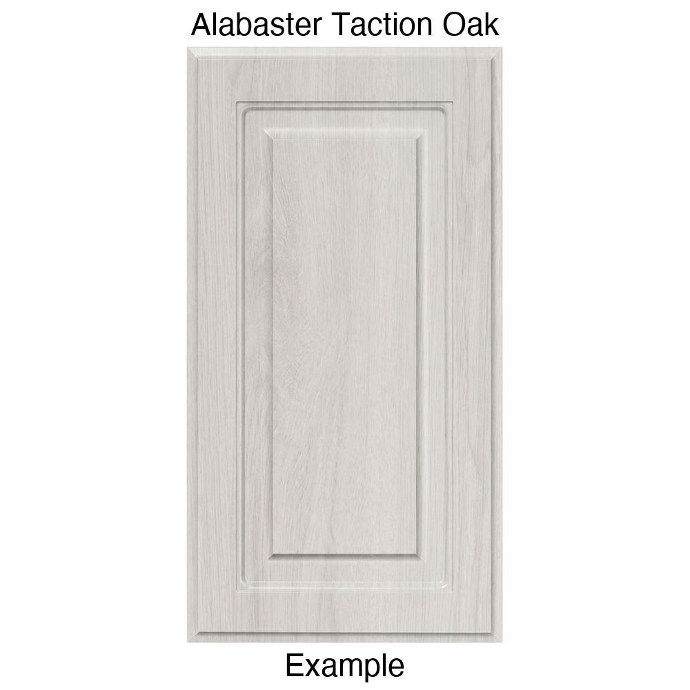 FS742 Raised Panel Thermofoil Cabinet Door in Alabaster Taction Oak