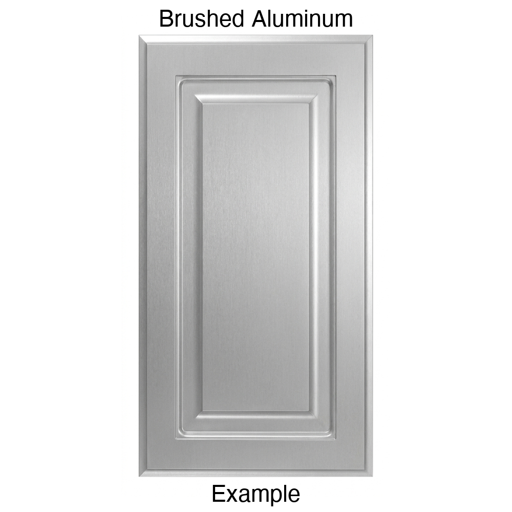 FS742 Raised Panel Thermofoil Cabinet Door in Brushed Aluminum