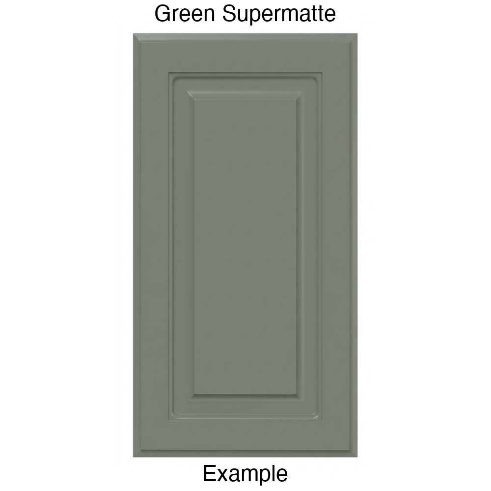 FS742 Raised Panel Thermofoil Cabinet Door in Green Supermatte