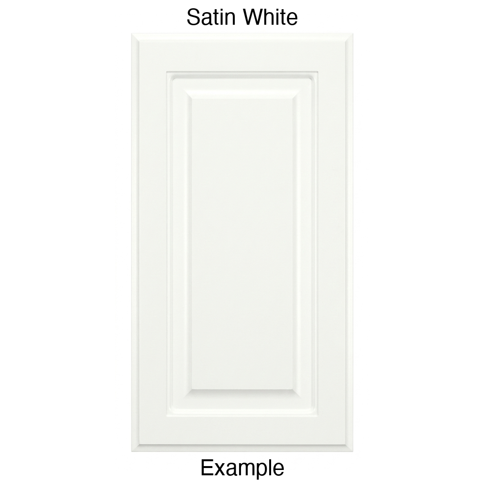 FS742 Raised Panel Thermofoil Cabinet Door in Satin White