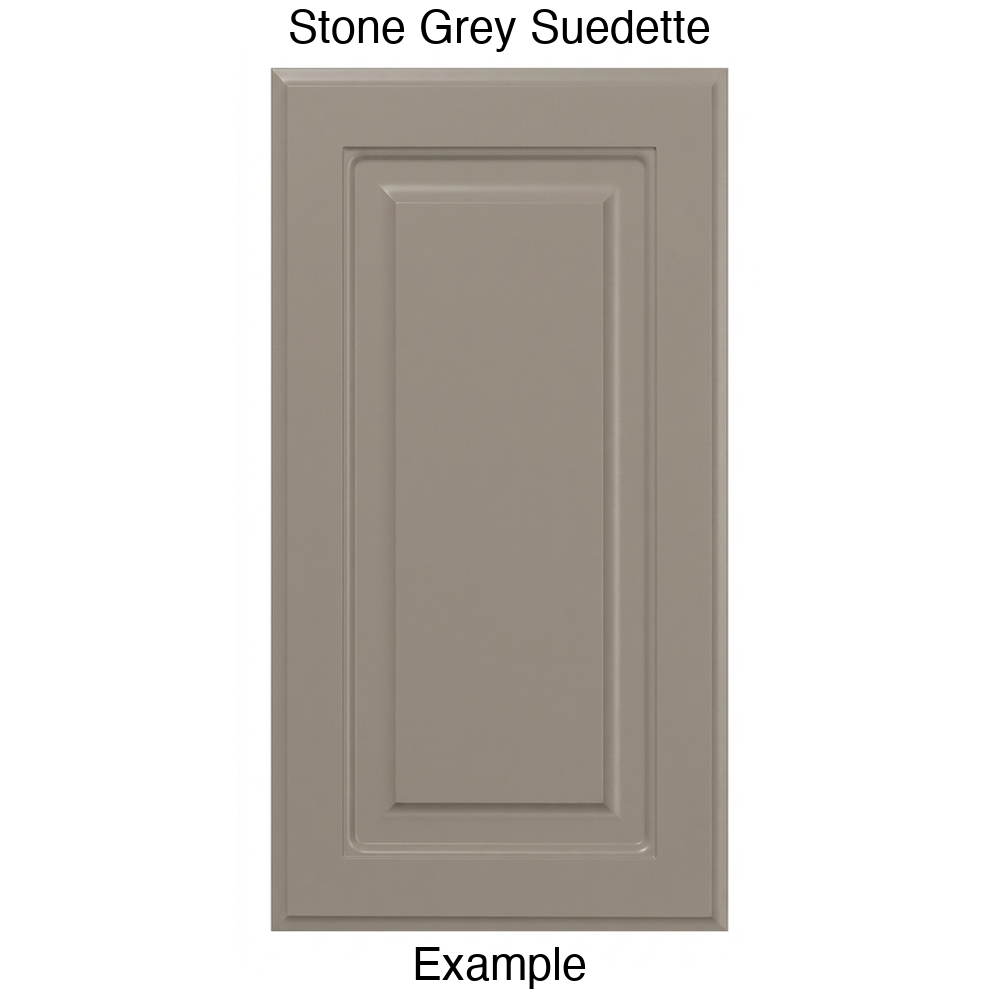 FS742 Raised Panel Thermofoil Cabinet Door in Stone Grey Suedette