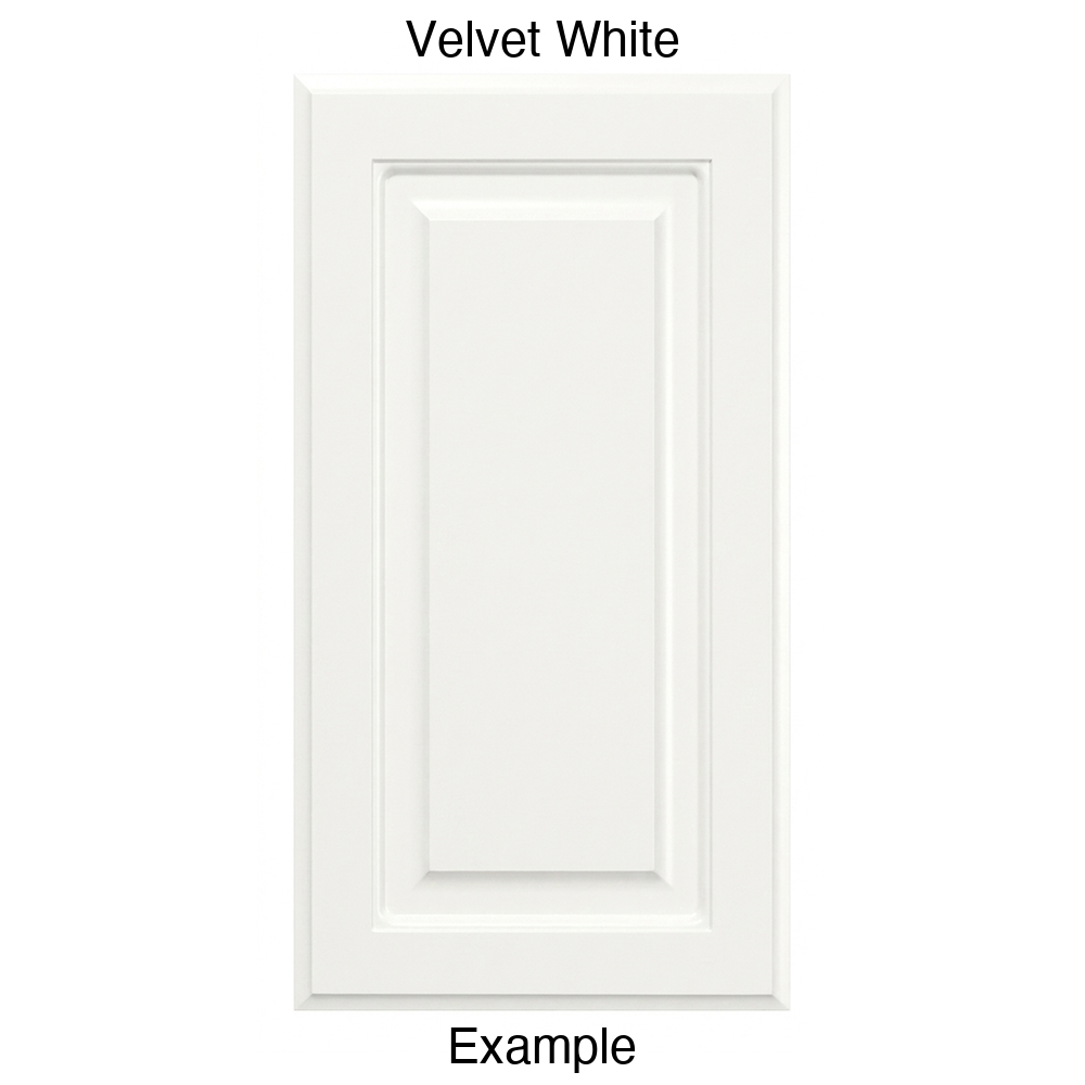 FS742 Raised Panel Thermofoil Cabinet Door in Velvet White