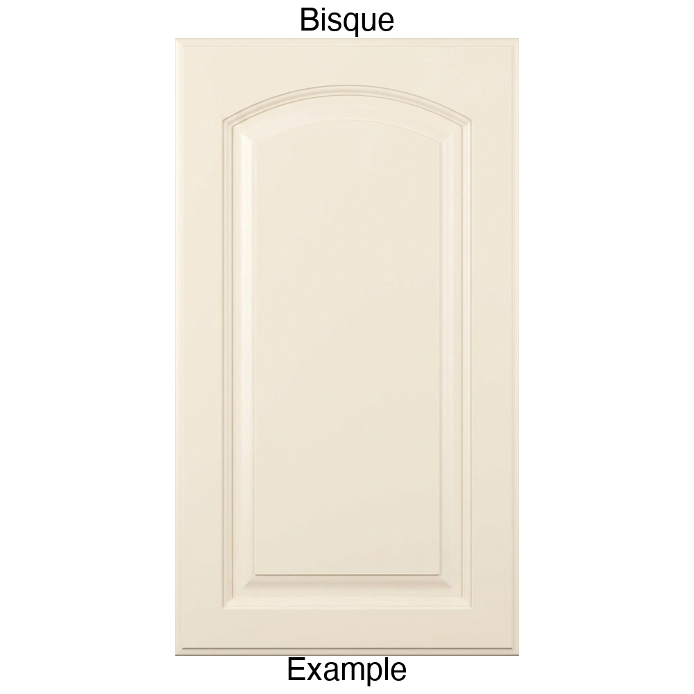 FS744 Cathedral Raised Panel Thermofoil Cabinet Door in Bisque