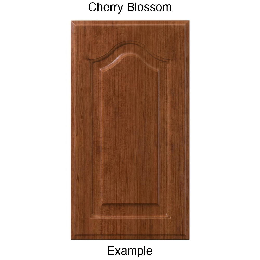 FS744 Cathedral Raised Panel Thermofoil Cabinet Door in Cherry Blossom