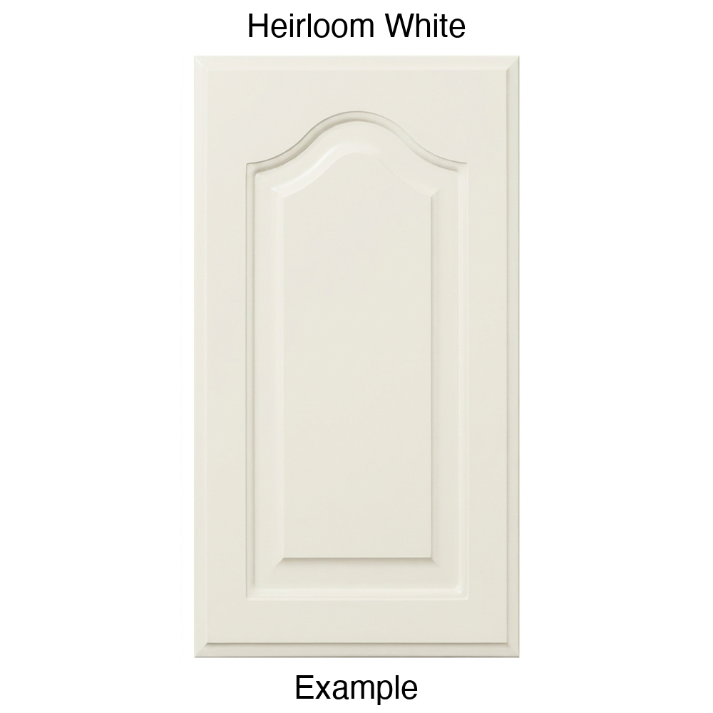 FS744 Cathedral Raised Panel Thermofoil Cabinet Door in Heirloom White