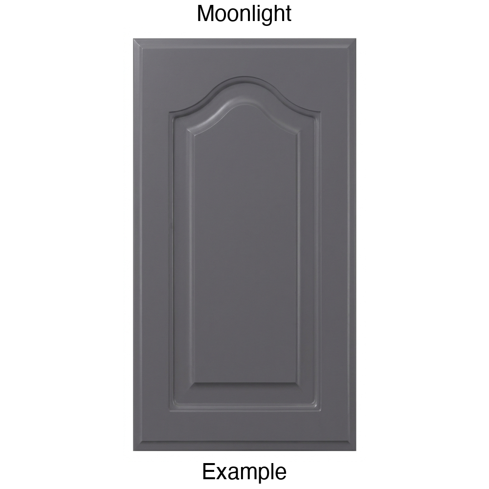 FS744 Cathedral Raised Panel Thermofoil Cabinet Door in Moonlight