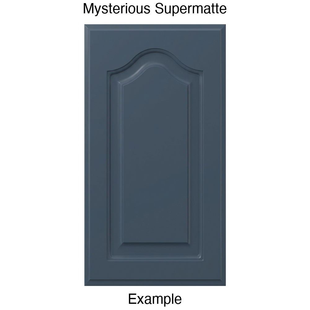 FS744 Cathedral Raised Panel Thermofoil Cabinet Door in Mysterious Supermatte