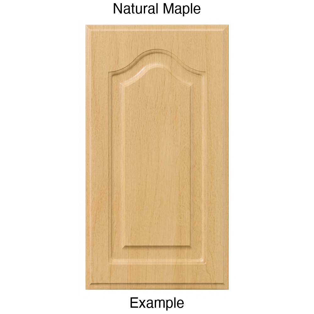 FS744 Cathedral Raised Panel Thermofoil Cabinet Door in Natural Maple