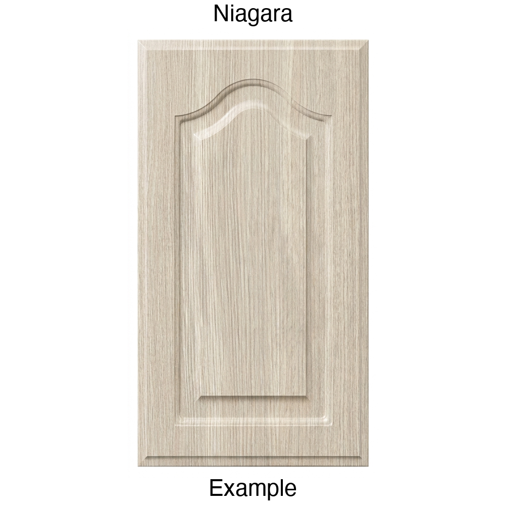 FS744 Cathedral Raised Panel Thermofoil Cabinet Door in Niagara