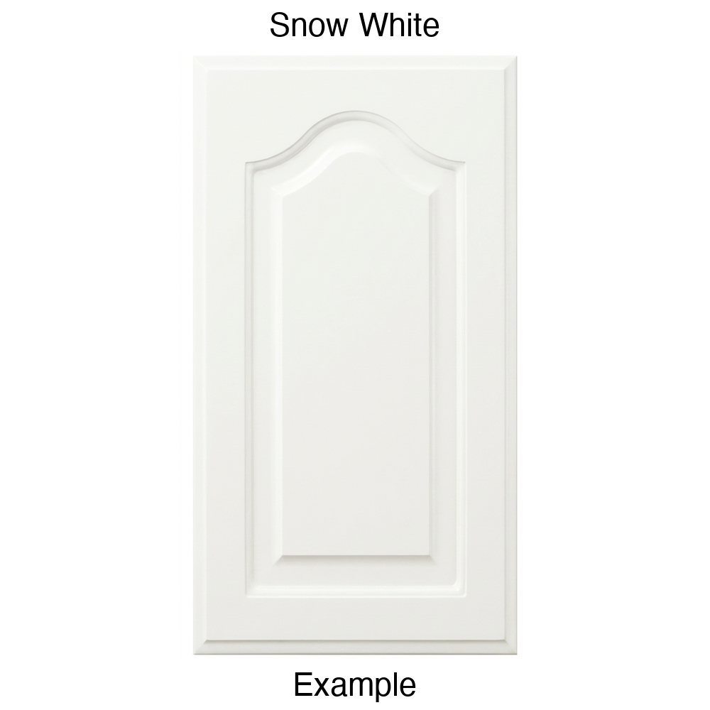 FS744 Cathedral Raised Panel Thermofoil Cabinet Door in Snow White