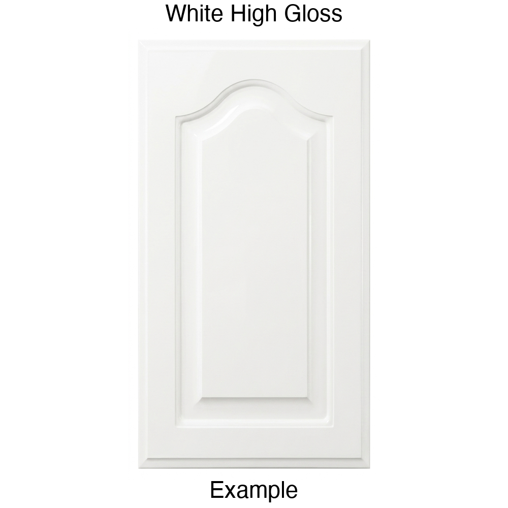 FS744 Cathedral Raised Panel Thermofoil Cabinet Door in White High Gloss