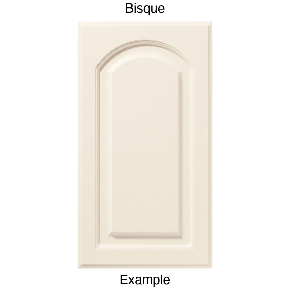 FS746 Arched Raised Panel Thermofoil Cabinet Door in Bisque