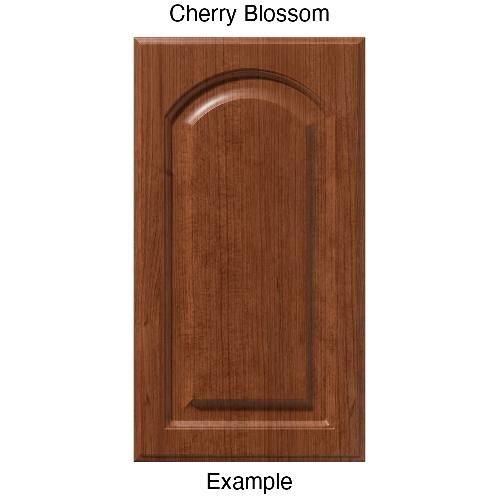 FS746 Arched Raised Panel Thermofoil Cabinet Door in Cherry Blossom