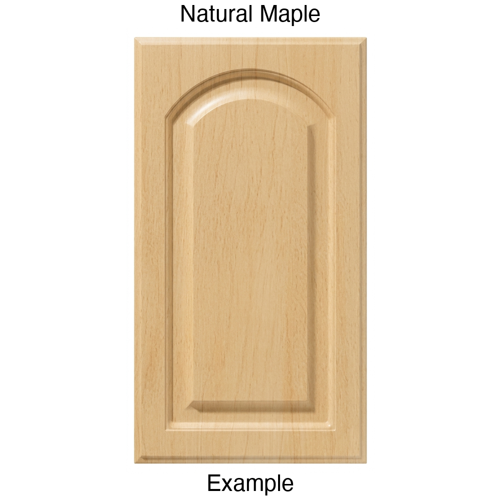 FS746 Arched Raised Panel Thermofoil Cabinet Door in Natural Maple
