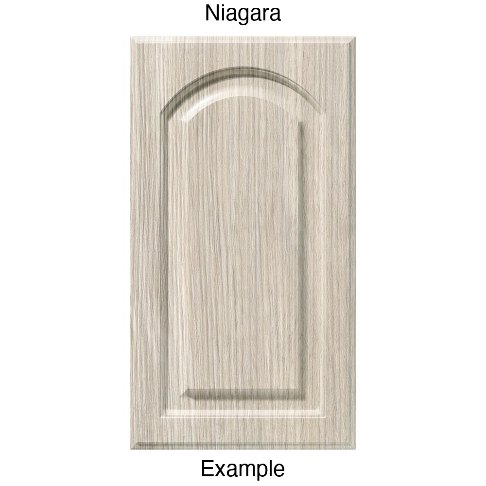 FS746 Arched Raised Panel Thermofoil Cabinet Door in Niagara