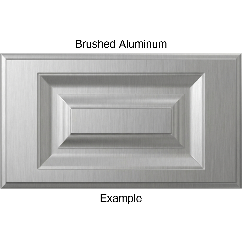 FS842 Thermofoil Drawer Front, Routed, in Brushed Aluminum