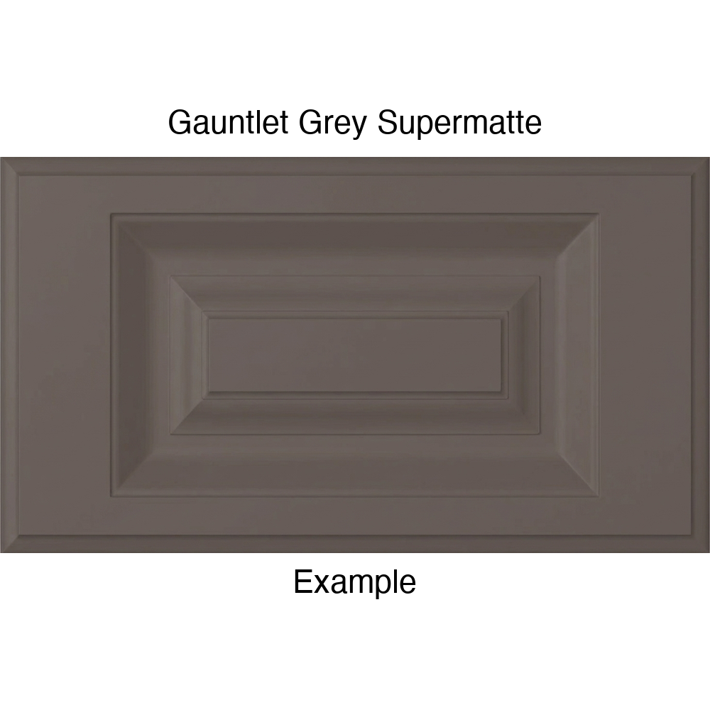FS842 Thermofoil Drawer Front, Routed, in Gauntlet Grey Supermatte