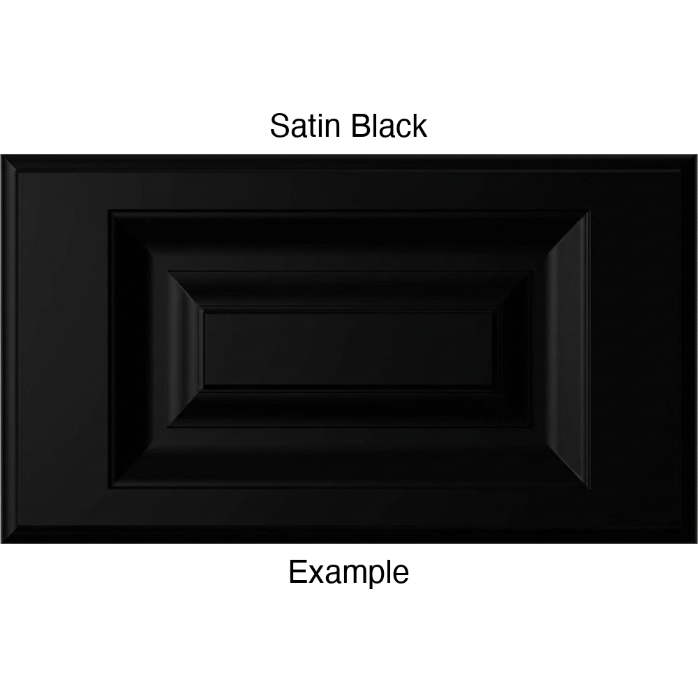 FS842 Thermofoil Drawer Front, Routed, in Satin Black
