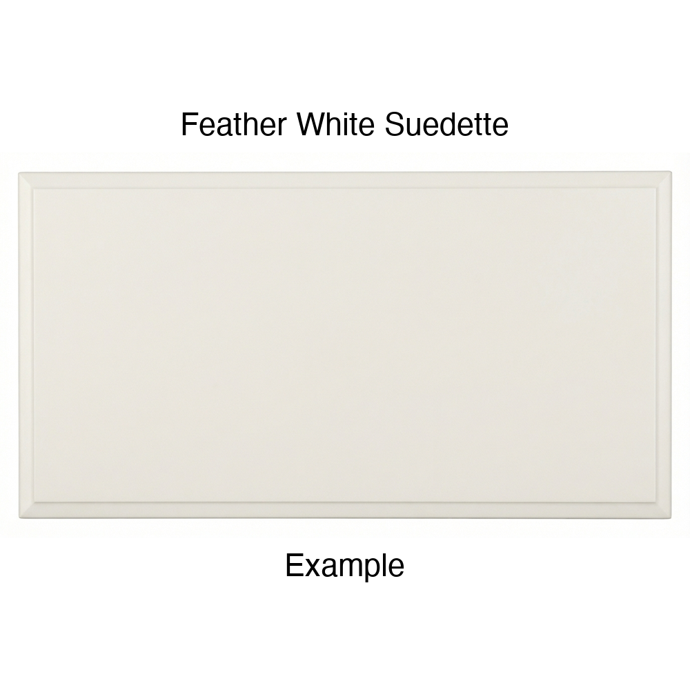 FS842 Thermofoil Drawer Front, Solid, in Feather White Suedette