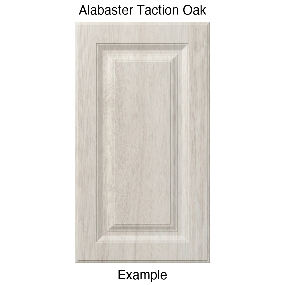 FS842 Raised Panel Thermofoil Cabinet Door in Alabaster Taction Oak