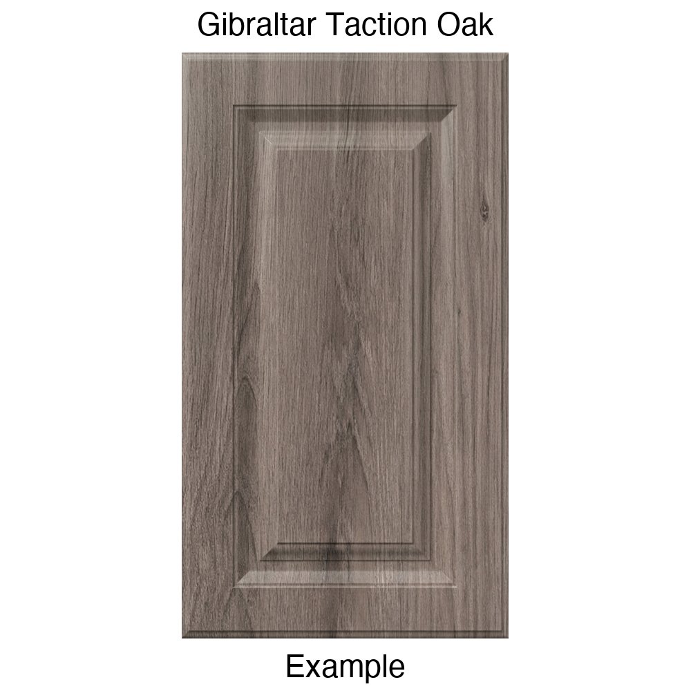 FS842 Raised Panel Thermofoil Cabinet Door in Gibraltar Taction Oak