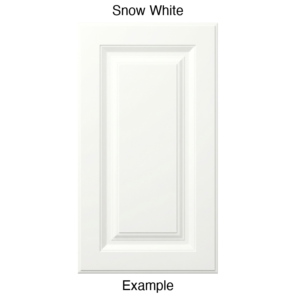 FS842 Raised Panel Thermofoil Cabinet Door in Snow White