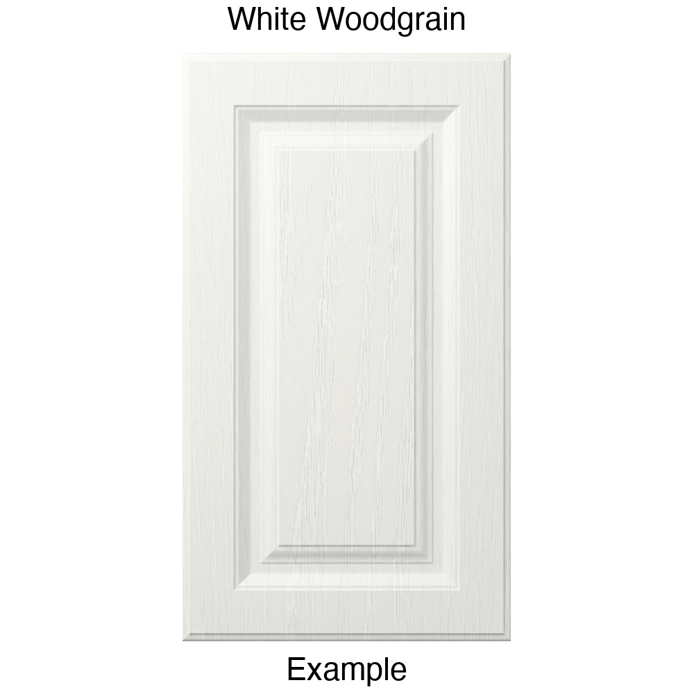 FS842 Raised Panel Thermofoil Cabinet Door in White Woodgrain