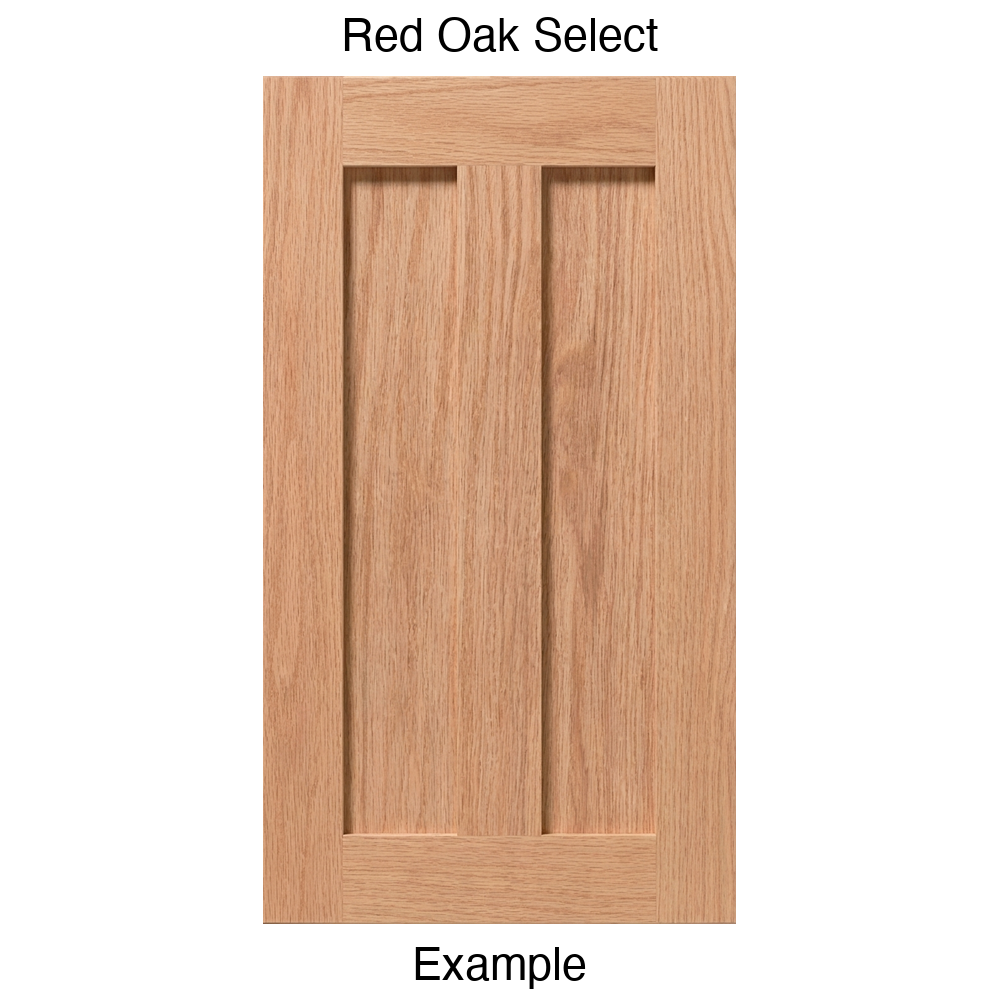 Flagstaff Recessed Panel Cabinet Door in Red Oak Select