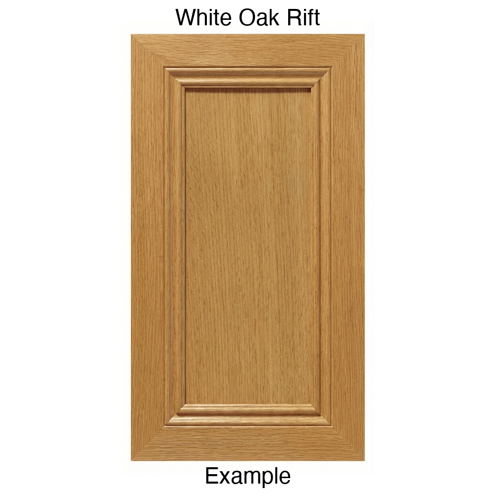 Frontier Recessed Panel Cabinet Door in White Oak Rift