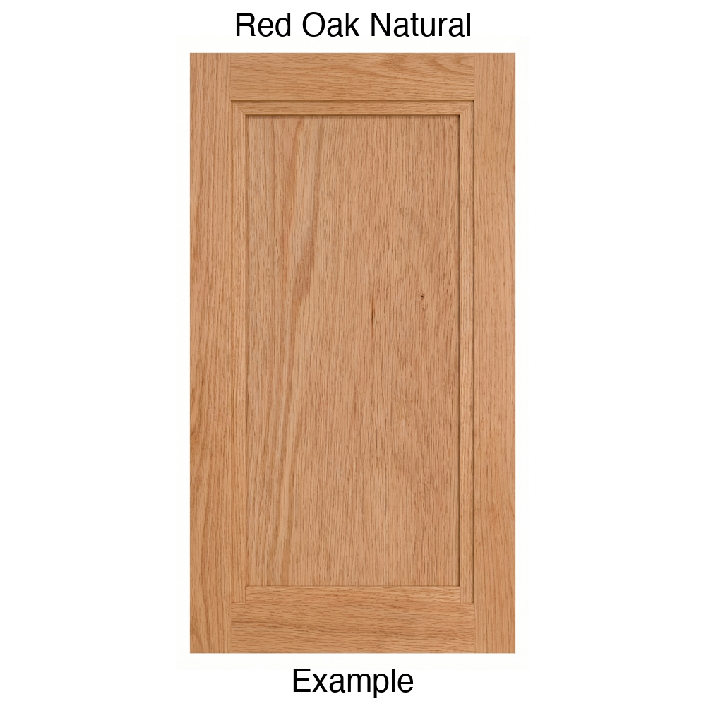Graham Recessed Panel Cabinet Door in Red Oak Natural