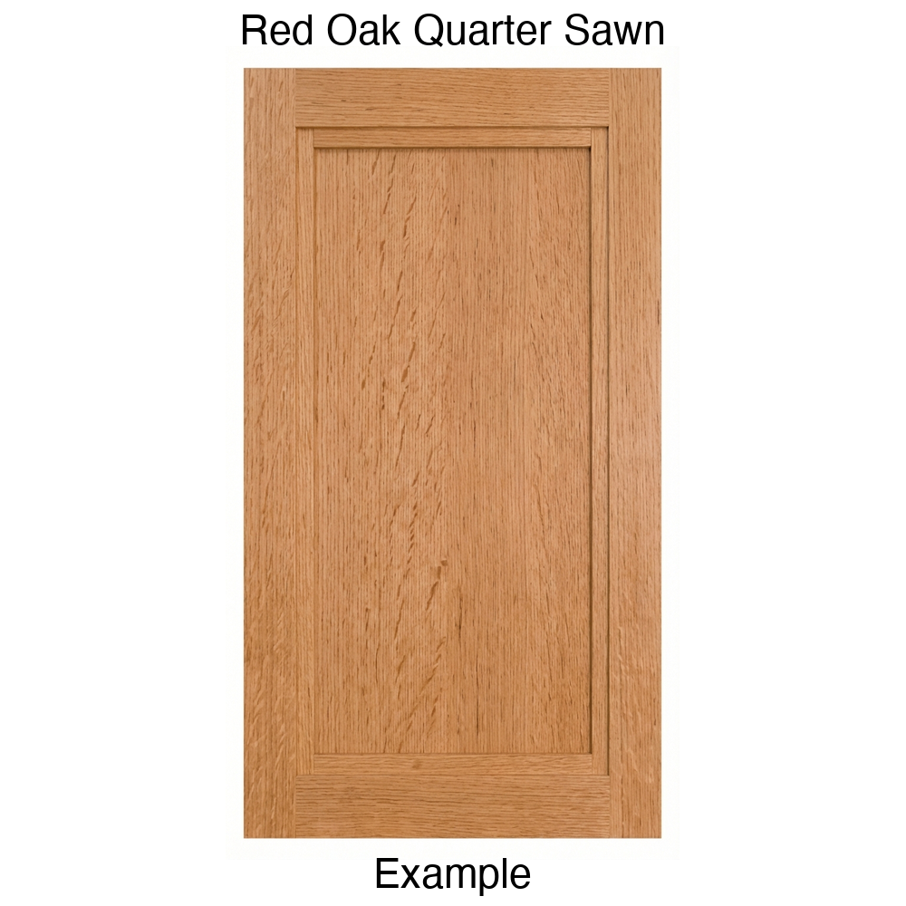 Graham Recessed Panel Cabinet Door in Red Oak Quarter Sawn