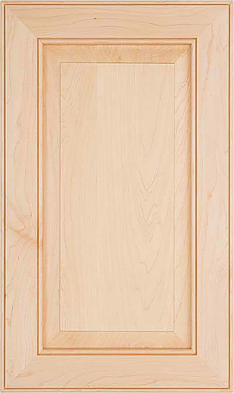 The Harmony cabinet door with raised panel and beaded inner and outside edge.