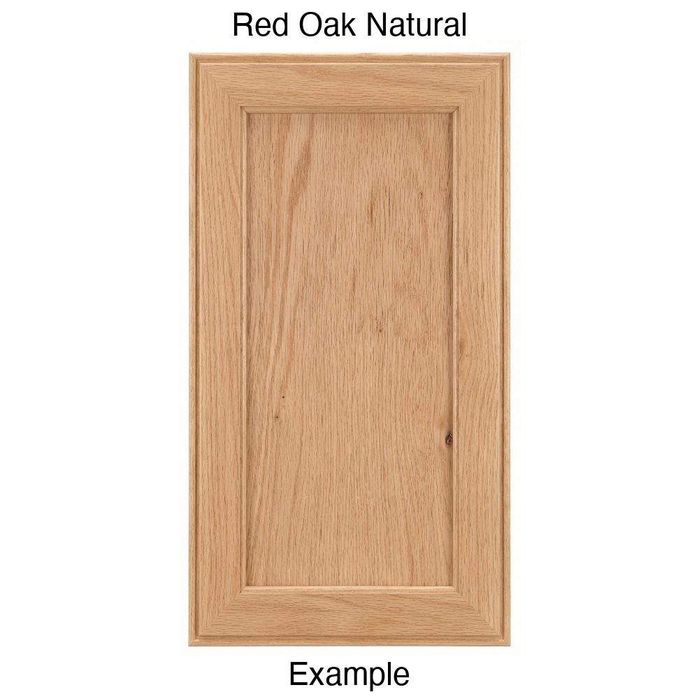 Hayes Recessed Panel Cabinet Door in Red Oak Natural
