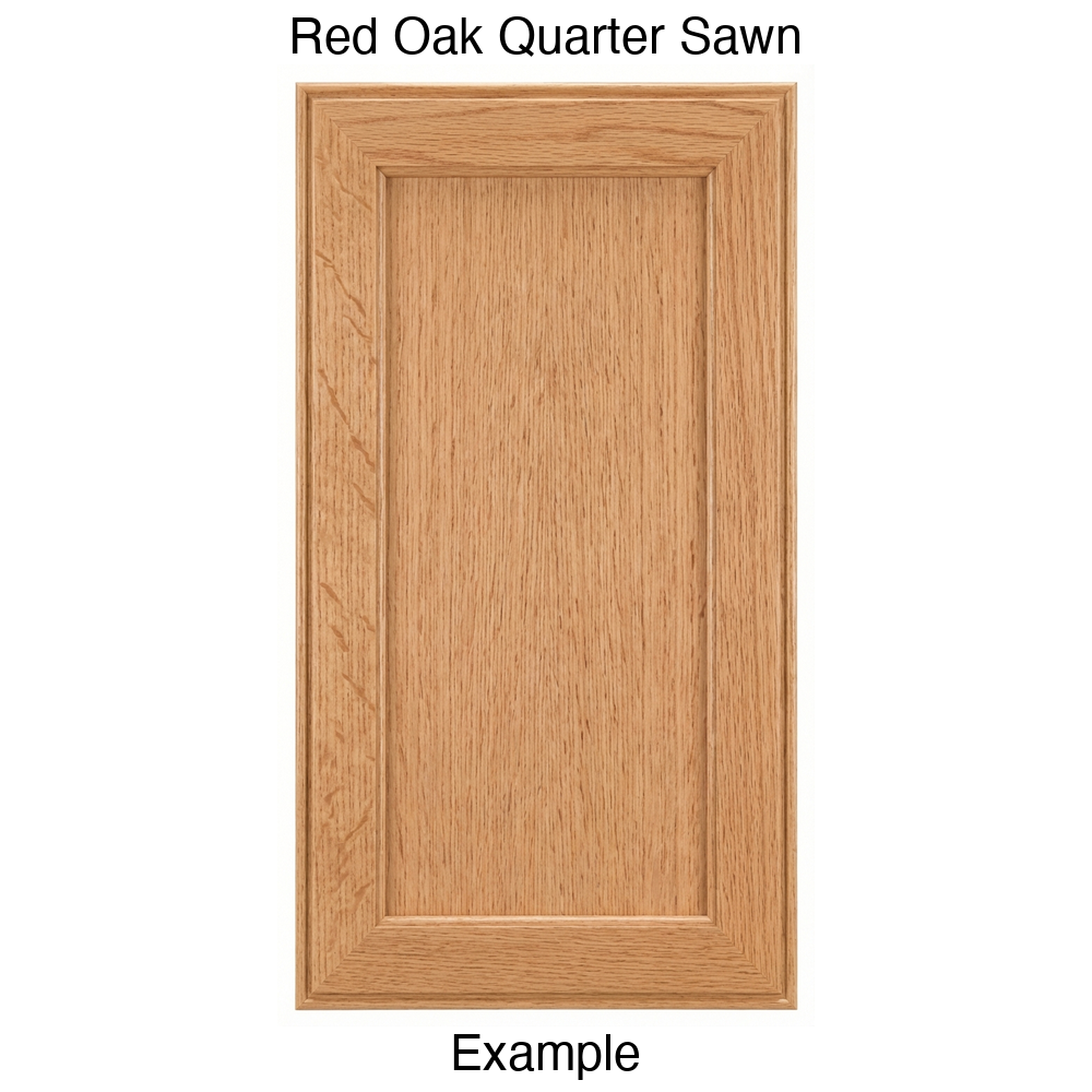 Hayes Recessed Panel Cabinet Door in Red Oak Quarter Sawn