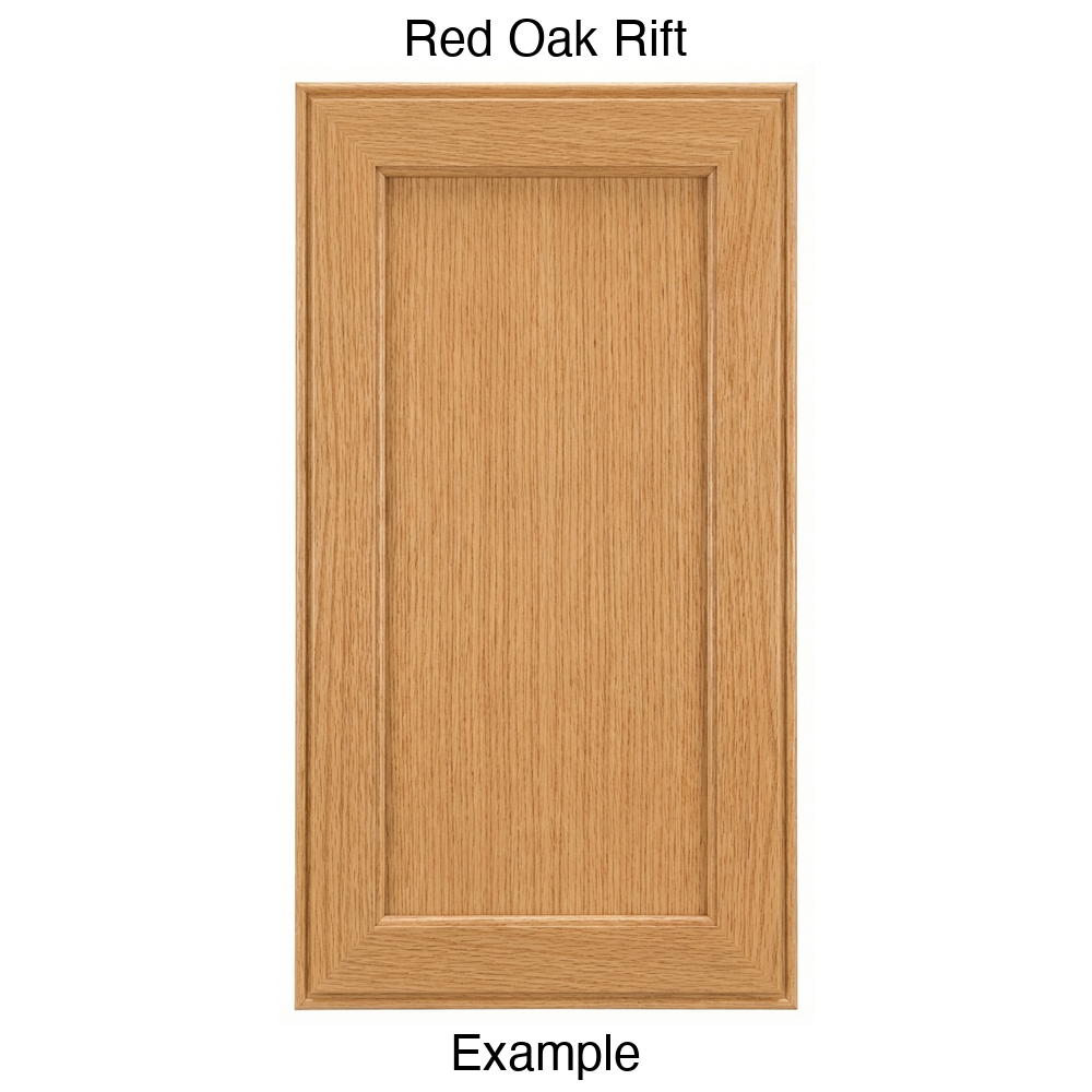 Hayes Recessed Panel Cabinet Door in Red Oak Rift