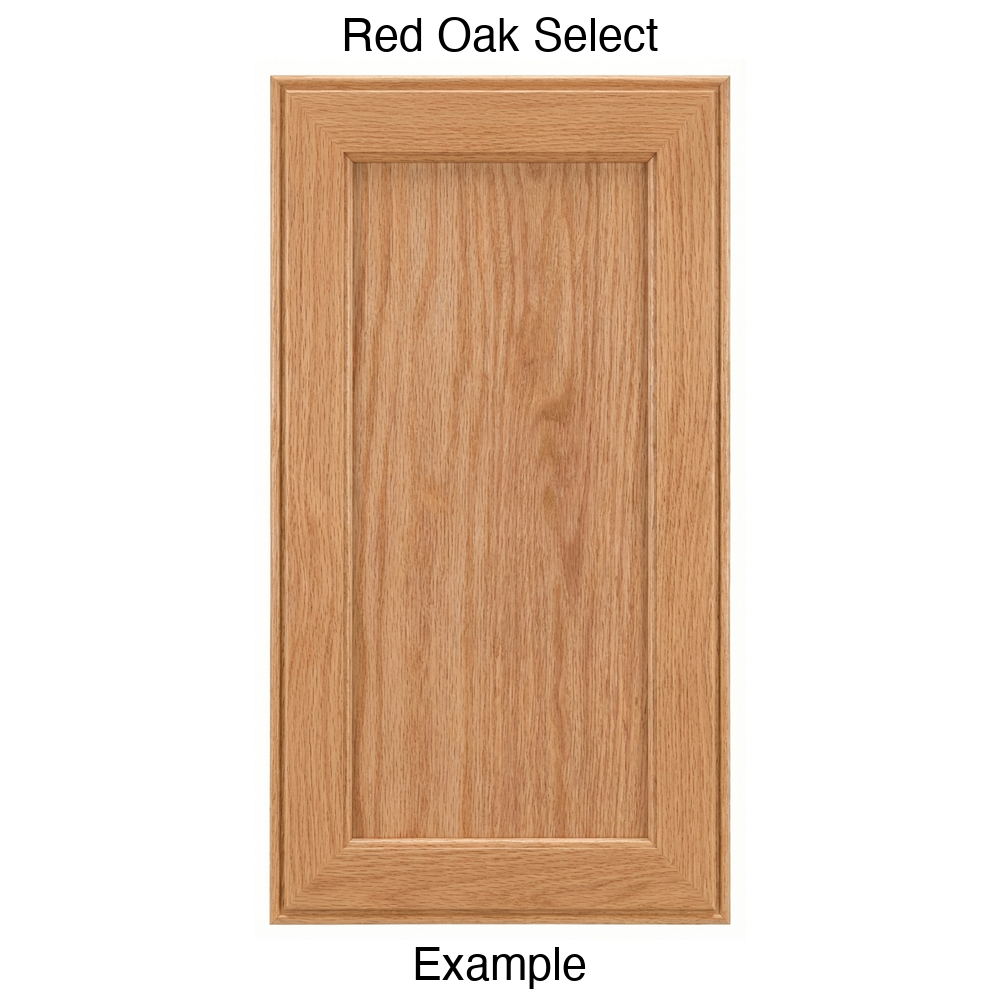 Hayes Recessed Panel Cabinet Door in Red Oak Select