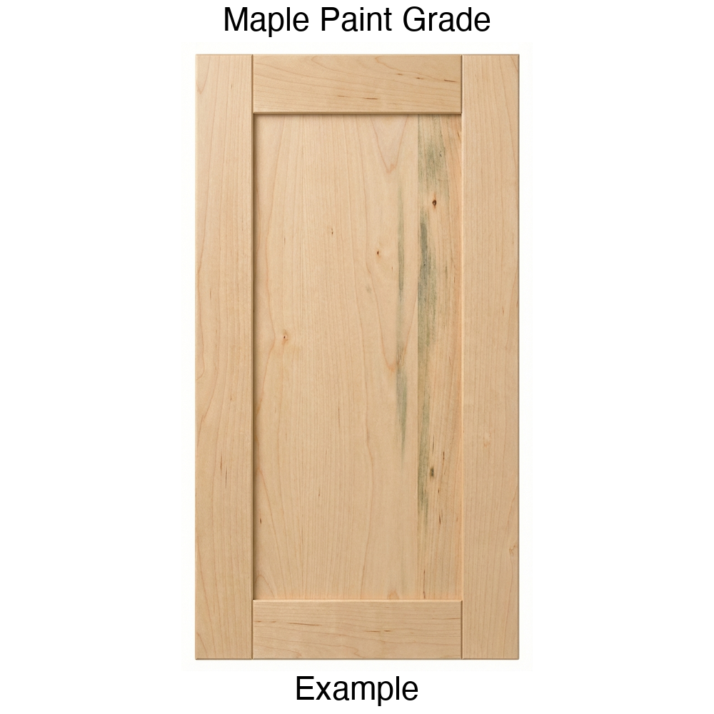 Indiana Recessed Panel Cabinet Door in Maple Paint Grade