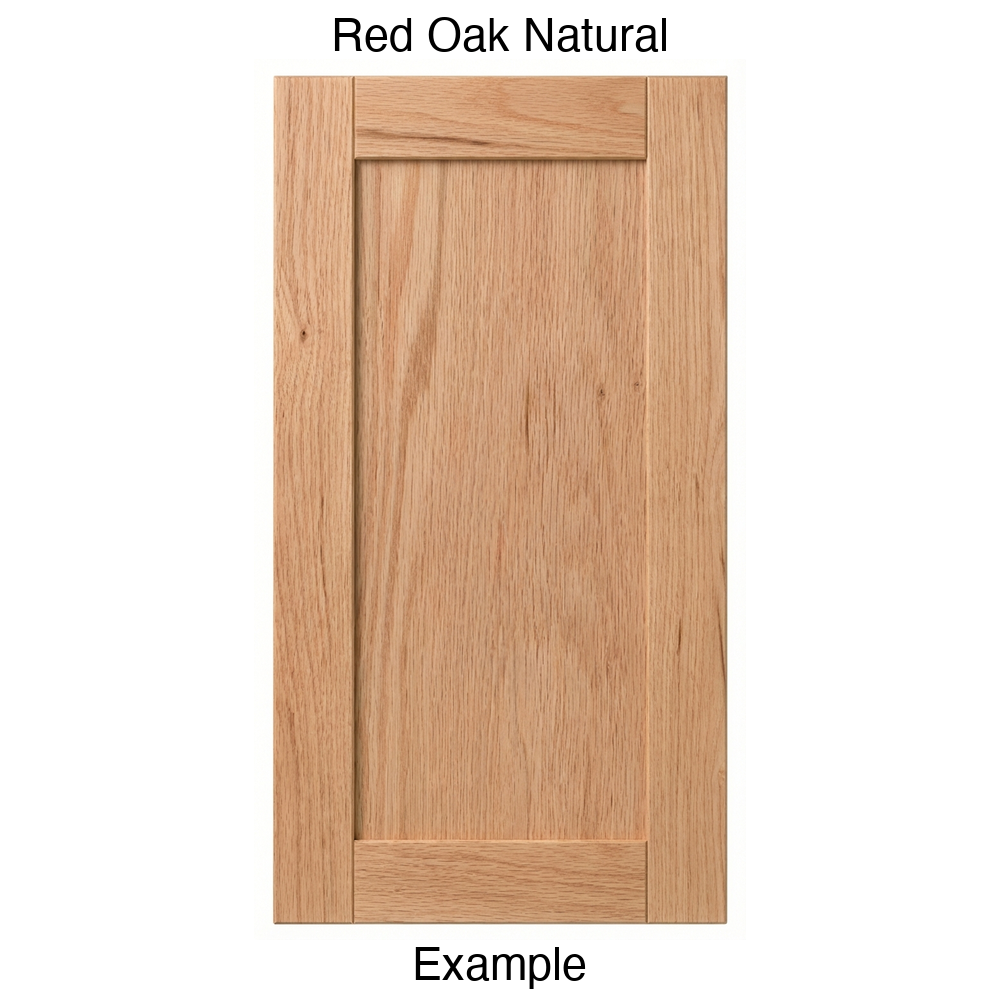 Indiana Recessed Panel Cabinet Door in Red Oak Natural