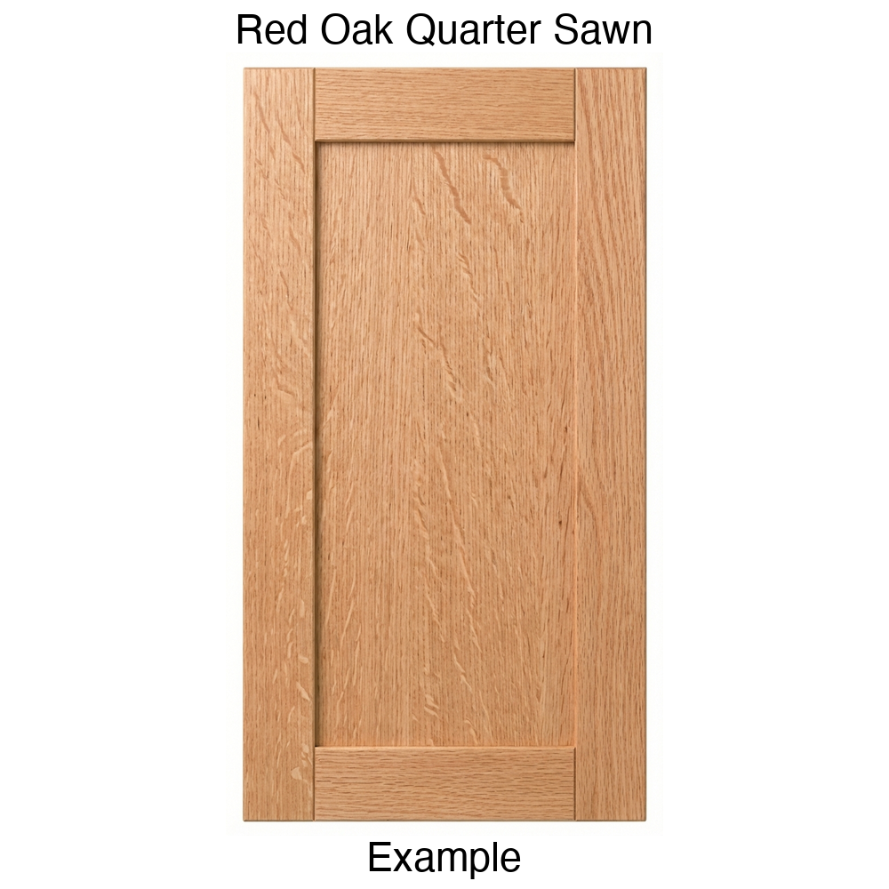 Indiana Recessed Panel Cabinet Door in Red Oak Quarter Sawn
