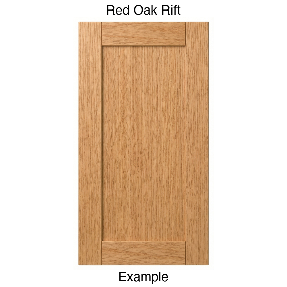Indiana Recessed Panel Cabinet Door in Red Oak Rift